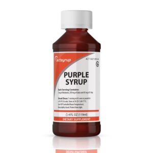 actsyrup purple peach mint flavor